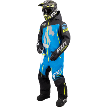 FXR M CX Lite Monosuit Black/Blue/Hi Vis miesten kuorihaalari