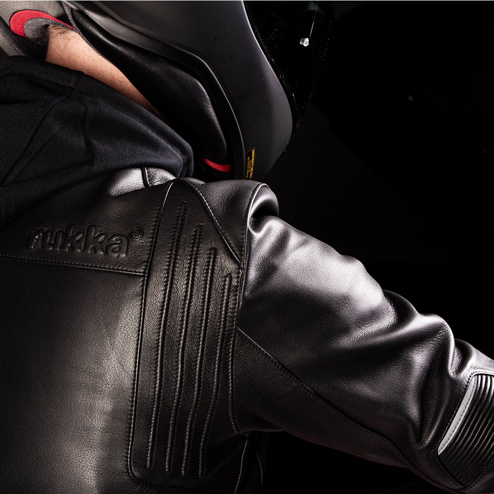 RUKKA BLOCKRACE-R miesten nahkatakki, musta - Image 2