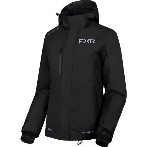 FXR W Fresh Jacket Black/Lilac naisten kelkkatakki