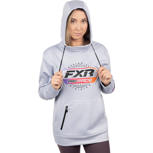 FXR Unisex Race Division Tech PO Hoodie Ice Grey/Supernova huppari unisex - Image 3