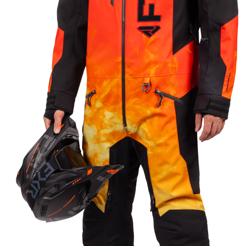 FXR M Helium Lite Monosuit Black/Flame miesten joustava kuorihaalari - Image 3