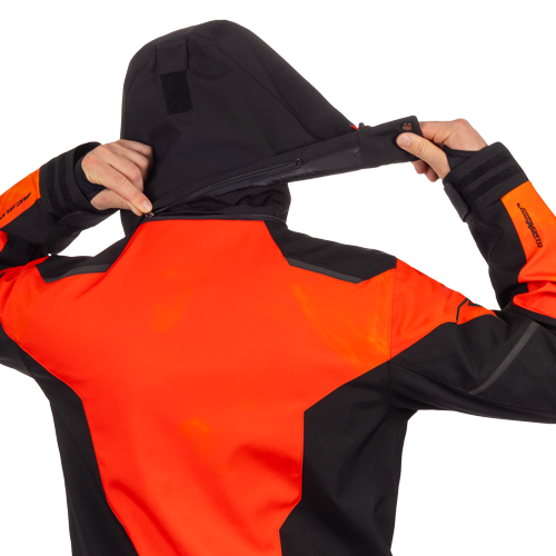 FXR M Helium Lite Monosuit Black/Flame miesten joustava kuorihaalari - Image 5