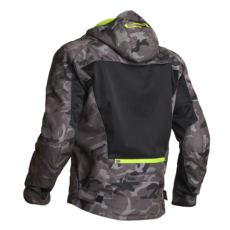 Lindstrands Rexbo miesten moottoripyörätakki, camo/keltainen - Image 2