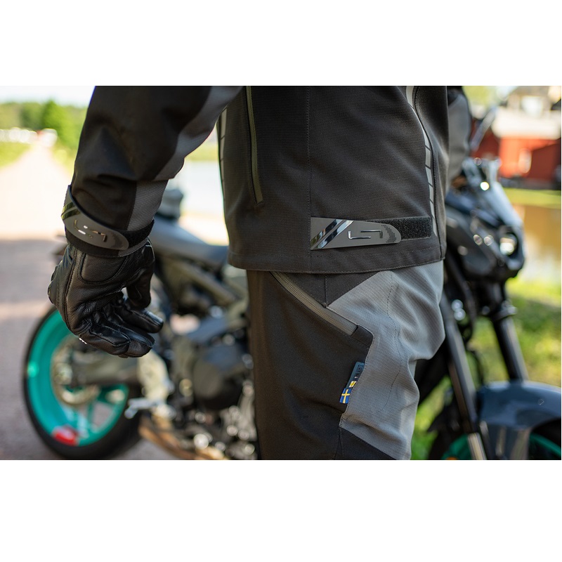 Lindstrands Lofsdalen miesten moottoripyörähousut, musta/teräksen harmaa - Image 3