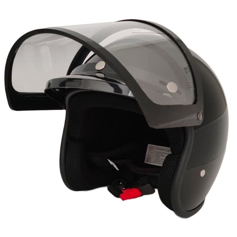 Snowpeople Basic Jet avokypärä tuplavisiirillä, musta