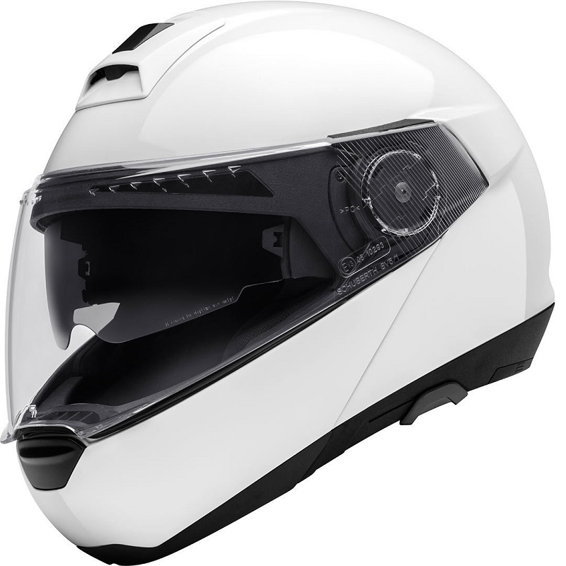 SCHUBERTH C4 BASIC avattava moottoripyöräkypärä, Glossy White